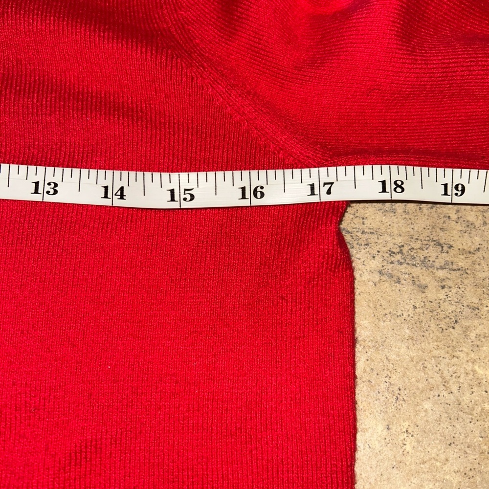 French Connection Sweater - red soft roll neck long sleeve - Picture 9 of 10